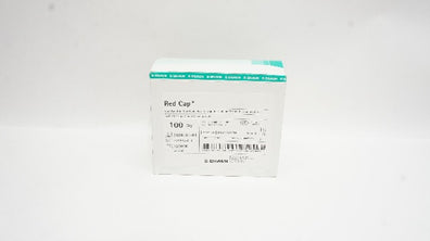 Braun R2000B Red Cap Dual Function Luer Lock Plug - Box of 34